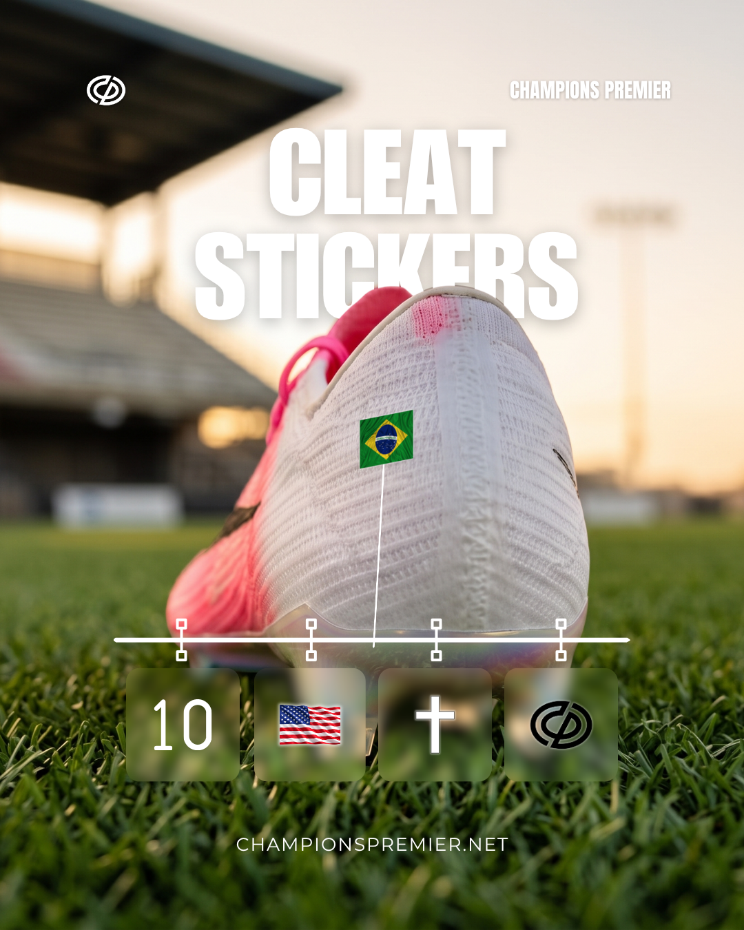 Cleat Stickers | Cross